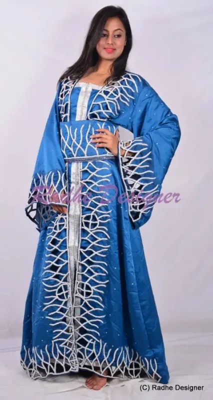 Picture of Radhe Designer Multicolor Georgette Kaftan Dress for Women - Y1128