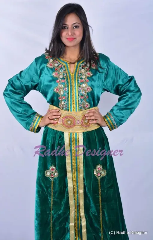 Picture of Radhe Designer Multicolor Georgette Kaftan Dress for Women - Y1119