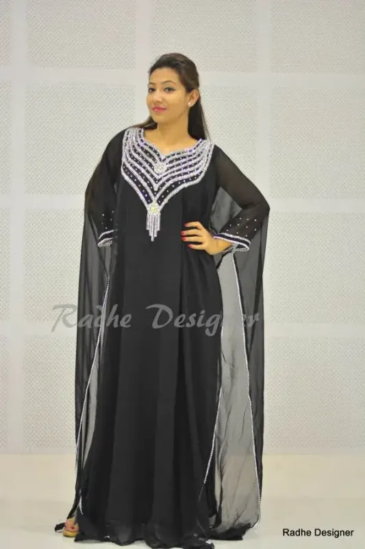 Picture of Multi Color Georgette Kaftan Dress for Women - Look 9145