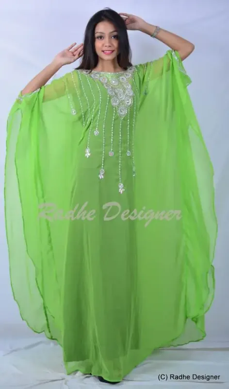 Picture of Radhe Designer Multicolor Georgette Kaftan Dress for Women - Y885