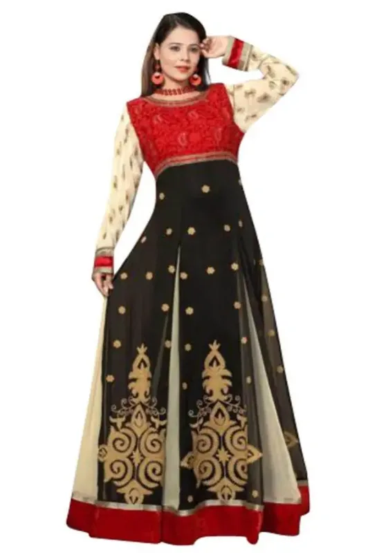 Picture of Radhe Designer Black Georgette Kaftan Dress for Women - F10578