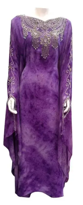 Picture of Radhe Designer Purple Georgette Kaftan Dress for Women - F4826
