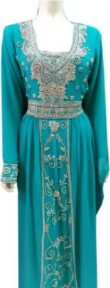 Picture of luxury modern dubai kaftan cut work hand embroidery bea