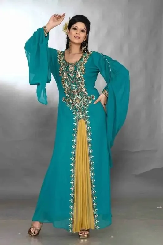 Picture of Radhe Designer Multicolor Georgette Kaftan Dress for Women - F9396