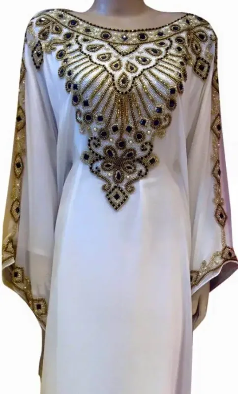 Picture of Radhe Designer Black Georgette Kaftan Dress for Women - F2566