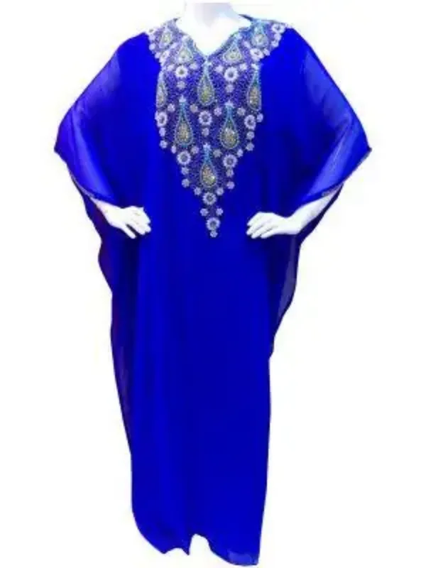 Picture of Radhe Designer White Georgette Kaftan Dress for Women - F9205
