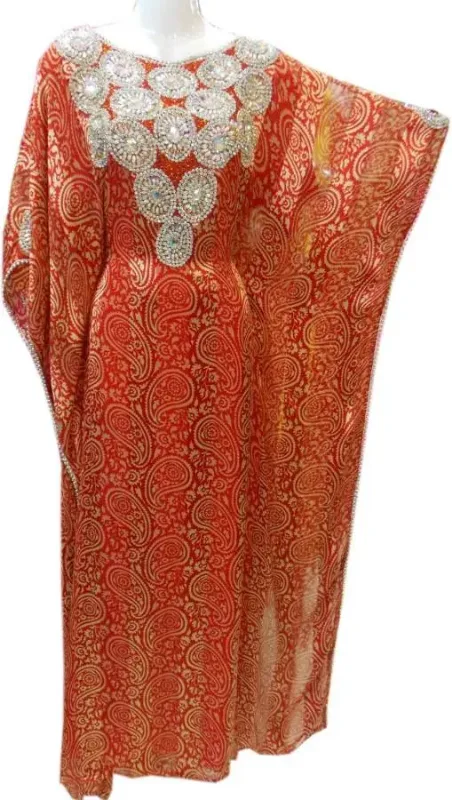 Picture of Radhe Designer White Georgette Kaftan Dress for Women - F5031