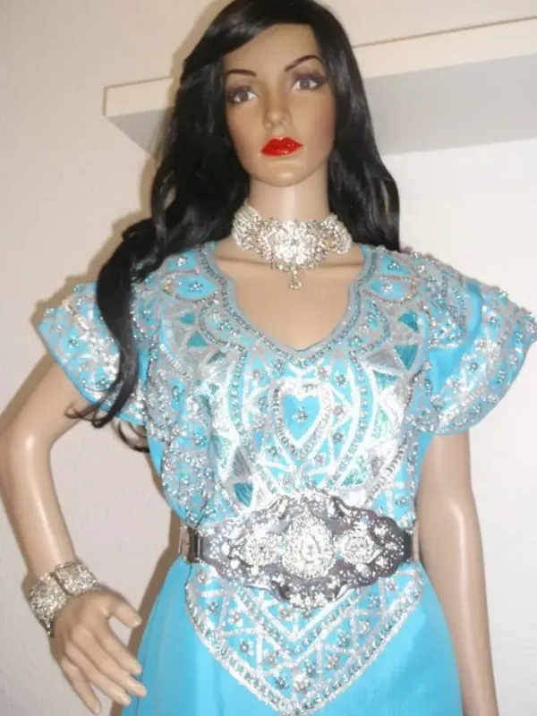 Picture of Multi Color Georgette Kaftan Dress for Women - Look 9231