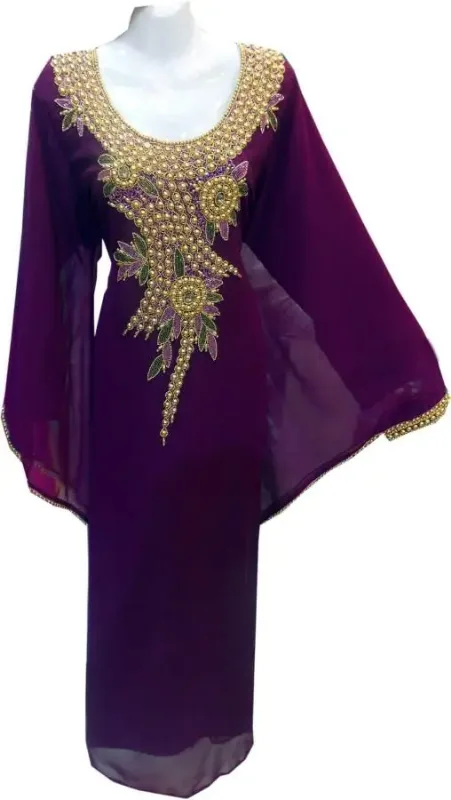 Picture of Radhe Designer Pink Cotton Kaftan Dress for Women - F4823