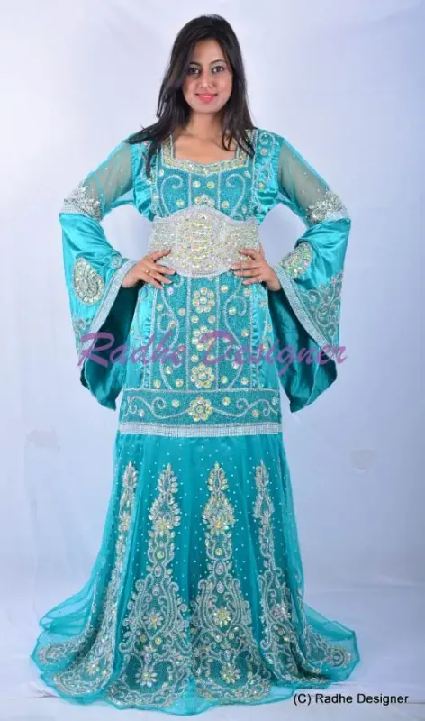 Picture of Radhe Designer Multicolor Cotton Kaftan Dress for Women - Y115
