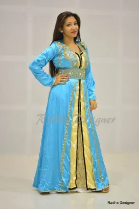 Picture of maghribi dubai jalabiya arabian maxi thobe dress ,a