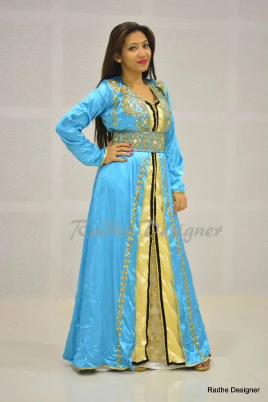 Picture of Radhe Designer Black Georgette Kaftan Dress for Women - Y1178