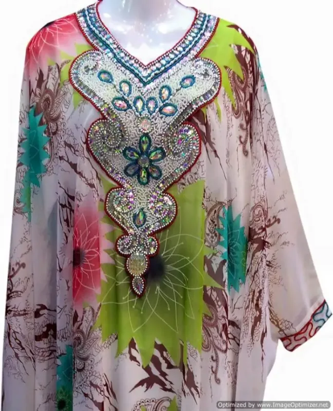 Picture of Radhe Designer Black Georgette Kaftan Dress for Women - F2611