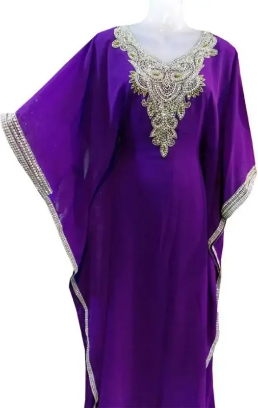 Picture of Radhe Designer Multicolor Georgette Kaftan Dress for Women - F9447