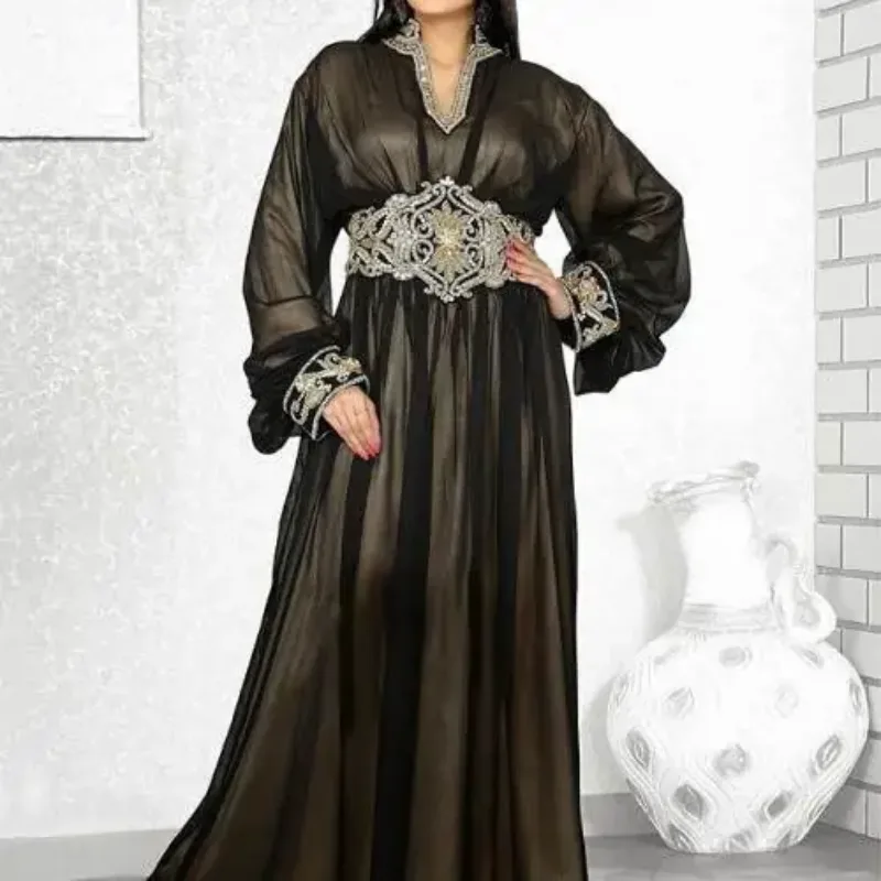 Picture of Radhe Designer Multicolor Georgette Kaftan Dress for Women - F5593