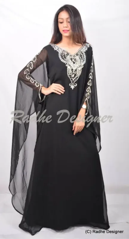 Picture of Radhe Designer Multicolor Georgette Kaftan Dress for Women - Y120