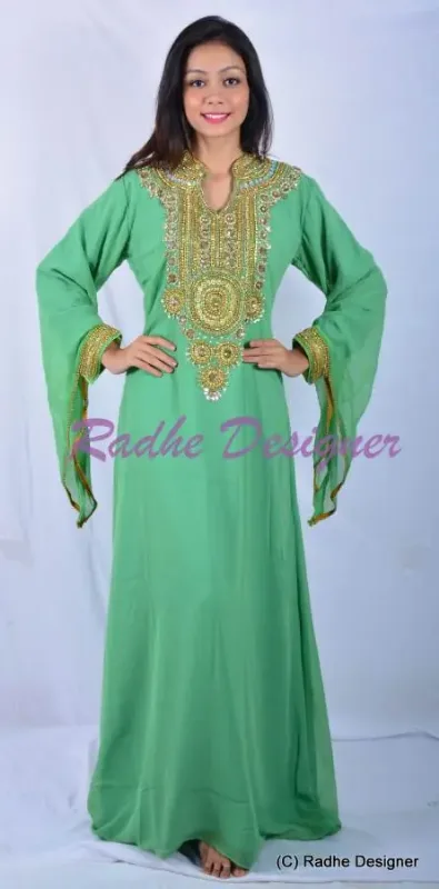 Picture of Radhe Designer Blue Georgette Kaftan Dress for Women - Y287