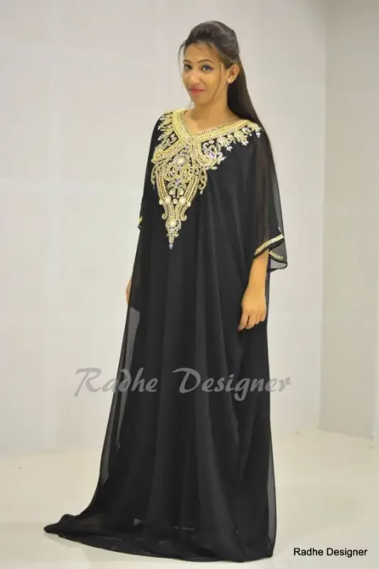 Picture of Radhe Designer Multicolor Cotton Kaftan Dress for Women - Y352