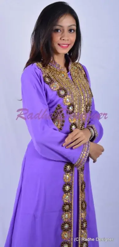 Picture of Radhe Designer Black Georgette Kaftan Dress for Women - Y258