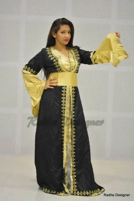 Picture of Radhe Designer Multicolor Georgette Kaftan Dress for Women - Y845