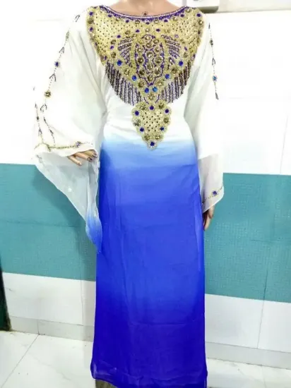 Picture of modern dubai caftan with unique hand made embroidery d,