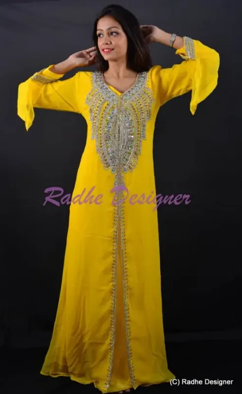 Picture of Radhe Designer Blue Georgette Kaftan Dress for Women - Y15