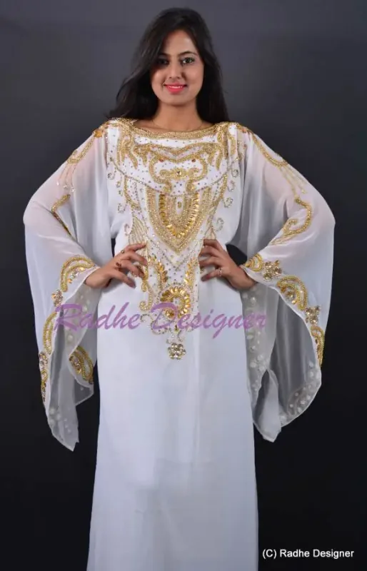 Picture of Radhe Designer Multicolor Georgette Kaftan Dress for Women - Y1151