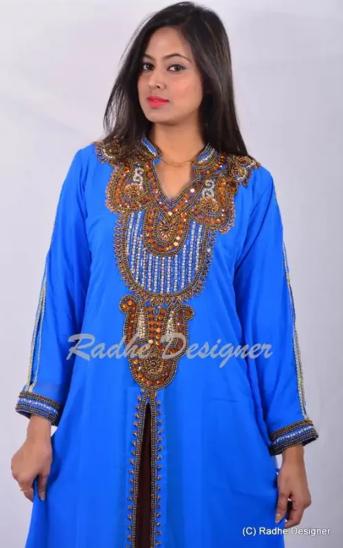 Picture of Radhe Designer Multicolor Georgette Kaftan Dress for Women - Y727
