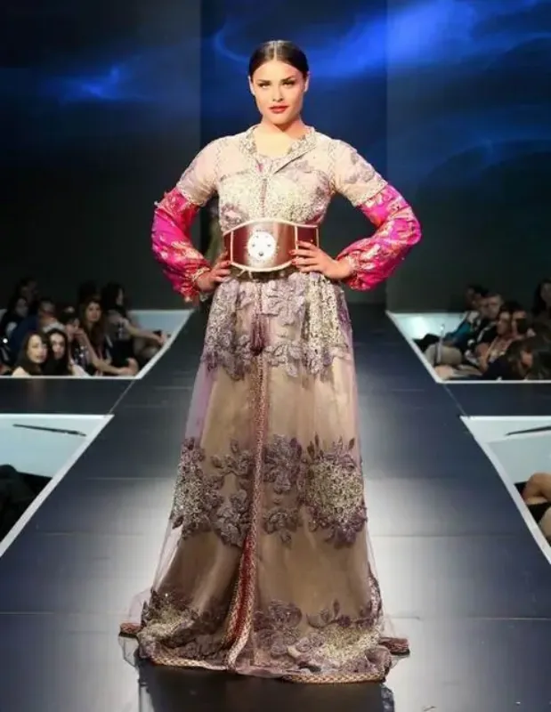 Picture of Radhe Designer Multicolor Georgette Kaftan Dress for Women - F10023
