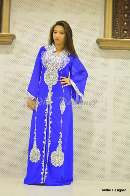 Picture of Radhe Designer Multicolor Georgette Kaftan Dress for Women - Y35