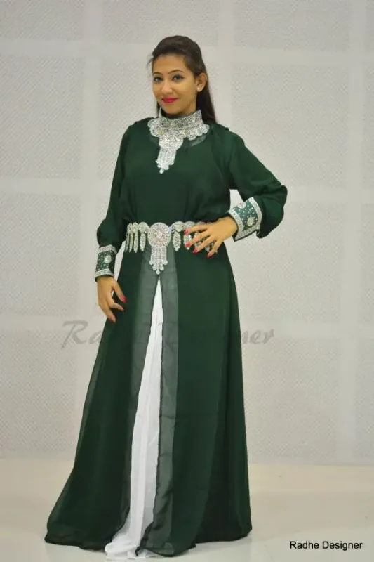 Picture of Radhe Designer Blue Georgette Kaftan Dress for Women - Y726