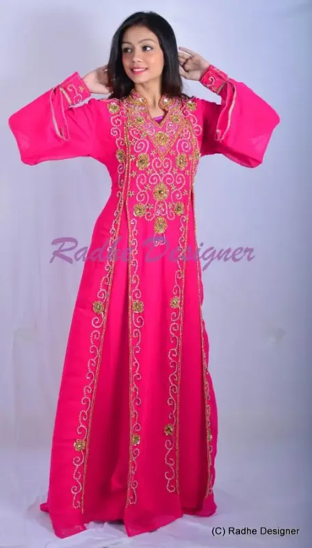 Picture of Multi Color Georgette Kaftan Dress for Women - Look 9381