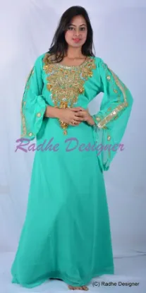 Picture of modern jalabiya georgette fancy caftan arabian wedd