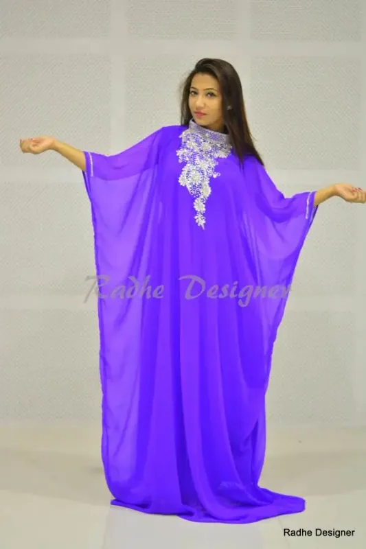 Picture of Multi Color Georgette Kaftan Dress for Women - Look 9388