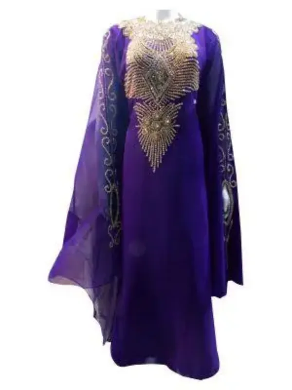 Picture of Radhe Designer Yellow Georgette Kaftan Dress for Women - F10046