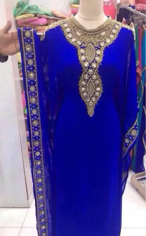 Picture of Radhe Designer Yellow Georgette Kaftan Dress for Women - F1659