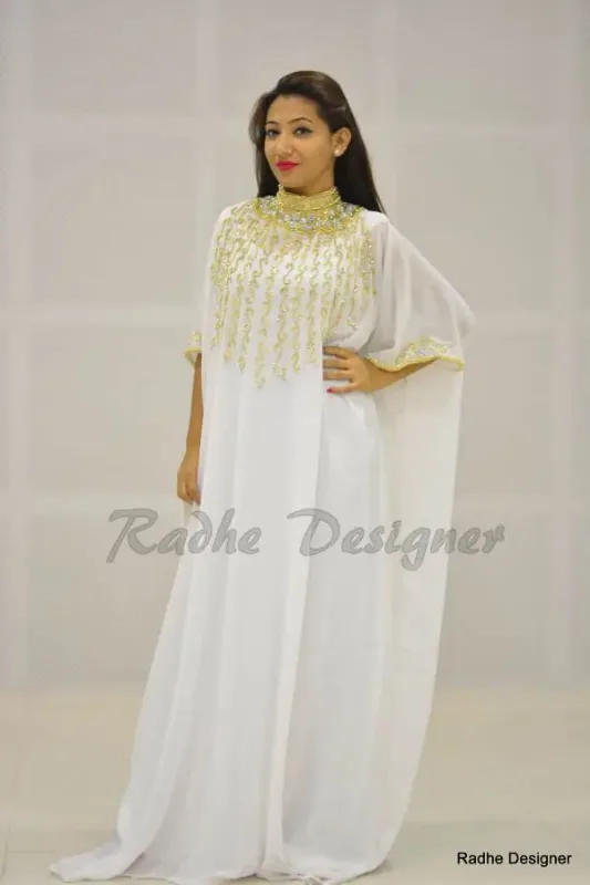Picture of Radhe Designer Multicolor Georgette Kaftan Dress for Women - Y383