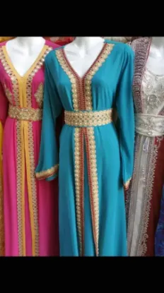 Picture of modern party wear khaleeji thobe caftan dress for arab,