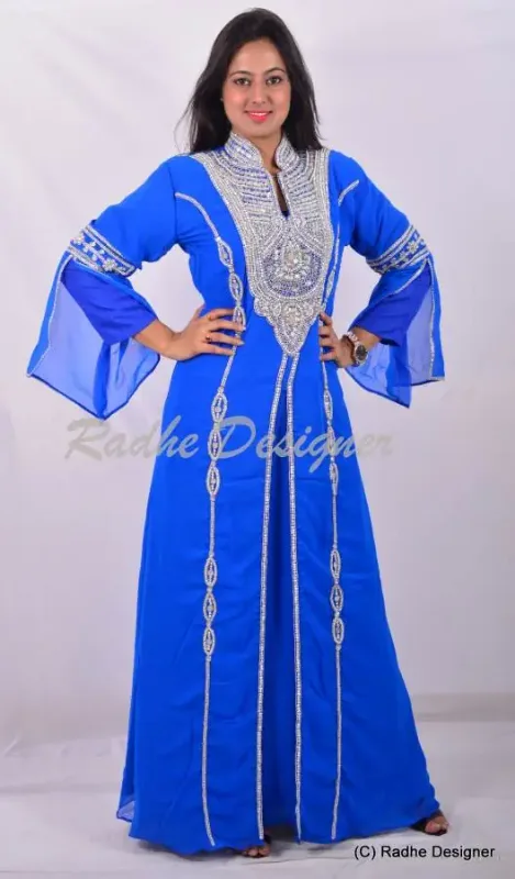 Picture of Radhe Designer Multicolor Georgette Kaftan Dress for Women - Y758