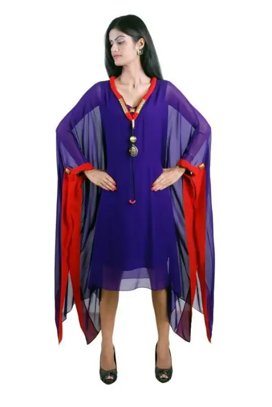 Picture of Radhe Designer Multicolor Georgette Kaftan Dress for Women - F10426