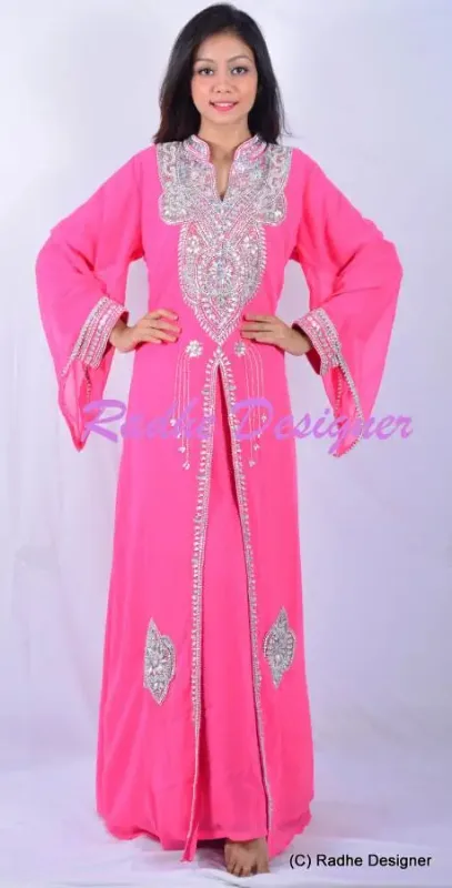 Picture of Radhe Designer Black Georgette Kaftan Dress for Women - Y190