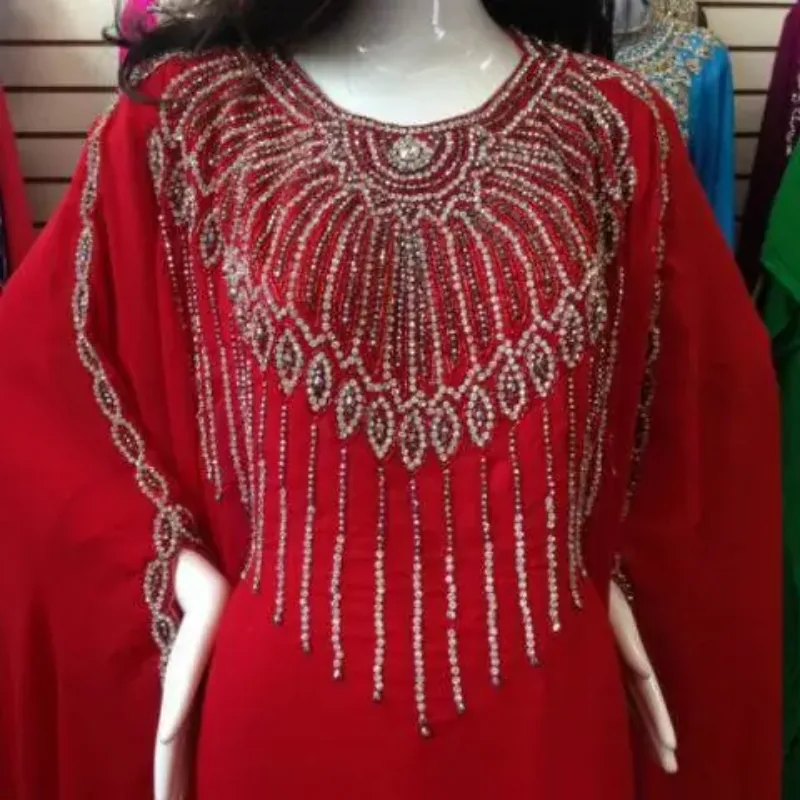 Picture of Radhe Designer Multicolor Georgette Kaftan Dress for Women - F10448