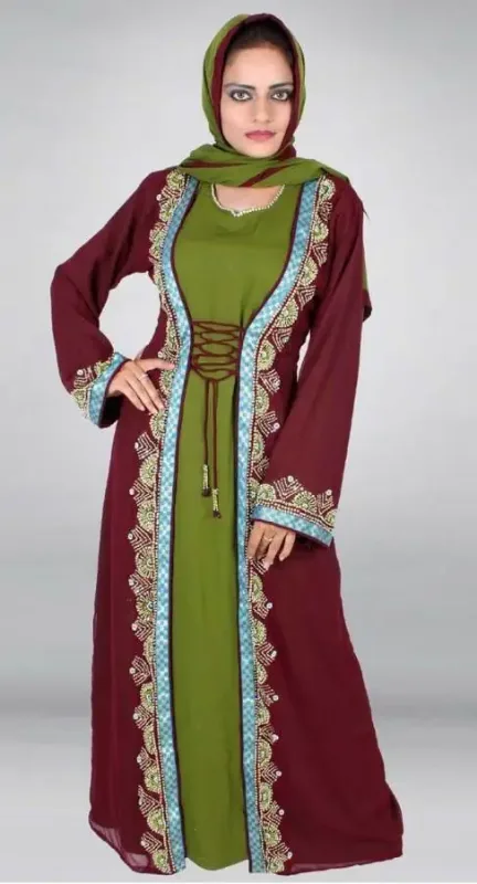 Picture of Radhe Designer Multicolor Georgette Kaftan Dress for Women - F10702