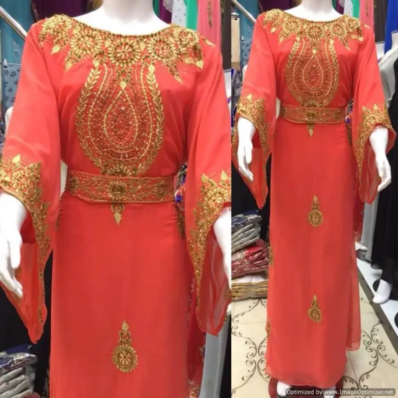 Picture of Radhe Designer Multicolor Georgette Kaftan Dress for Women - F2315