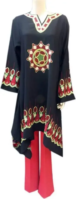 Picture of Radhe Designer Pink Cotton Kaftan Dress for Women - F10067