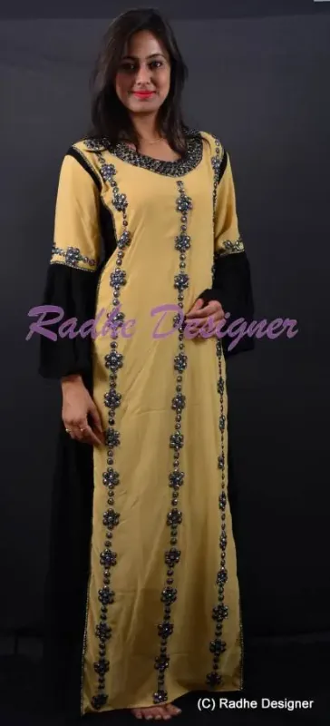 Picture of Radhe Designer Multicolor Georgette Kaftan Dress for Women - Y1191