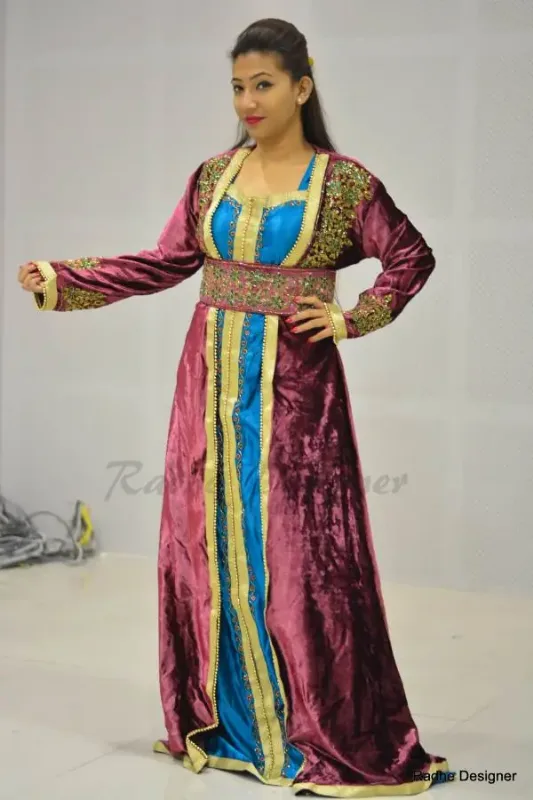 Picture of Radhe Designer Multicolor Georgette Kaftan Dress for Women - Y575