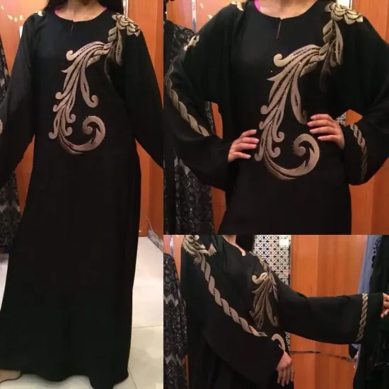 Picture of modest maxi gown arabian khaleeji fustan wedding dress 