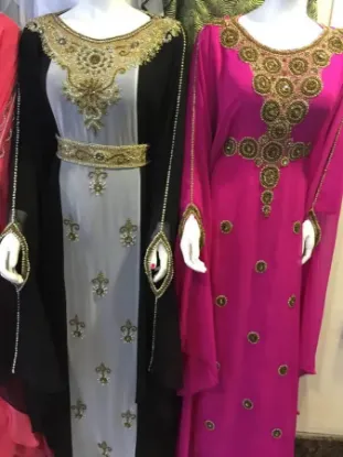 Picture of modest maxi gown arbian dubai kaftan kheleeji jalabiya 