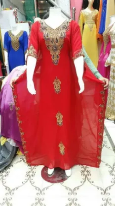 Picture of modest maxi gown arrival bridal dubai caftan design for